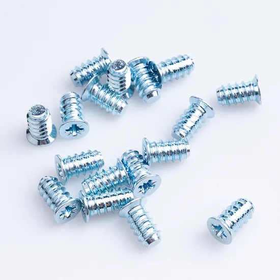 Euro Screws Countersunk Head Pozidriv Confirmat Screws with Flat Tail - Zinc Plated European Style Furniture Screws