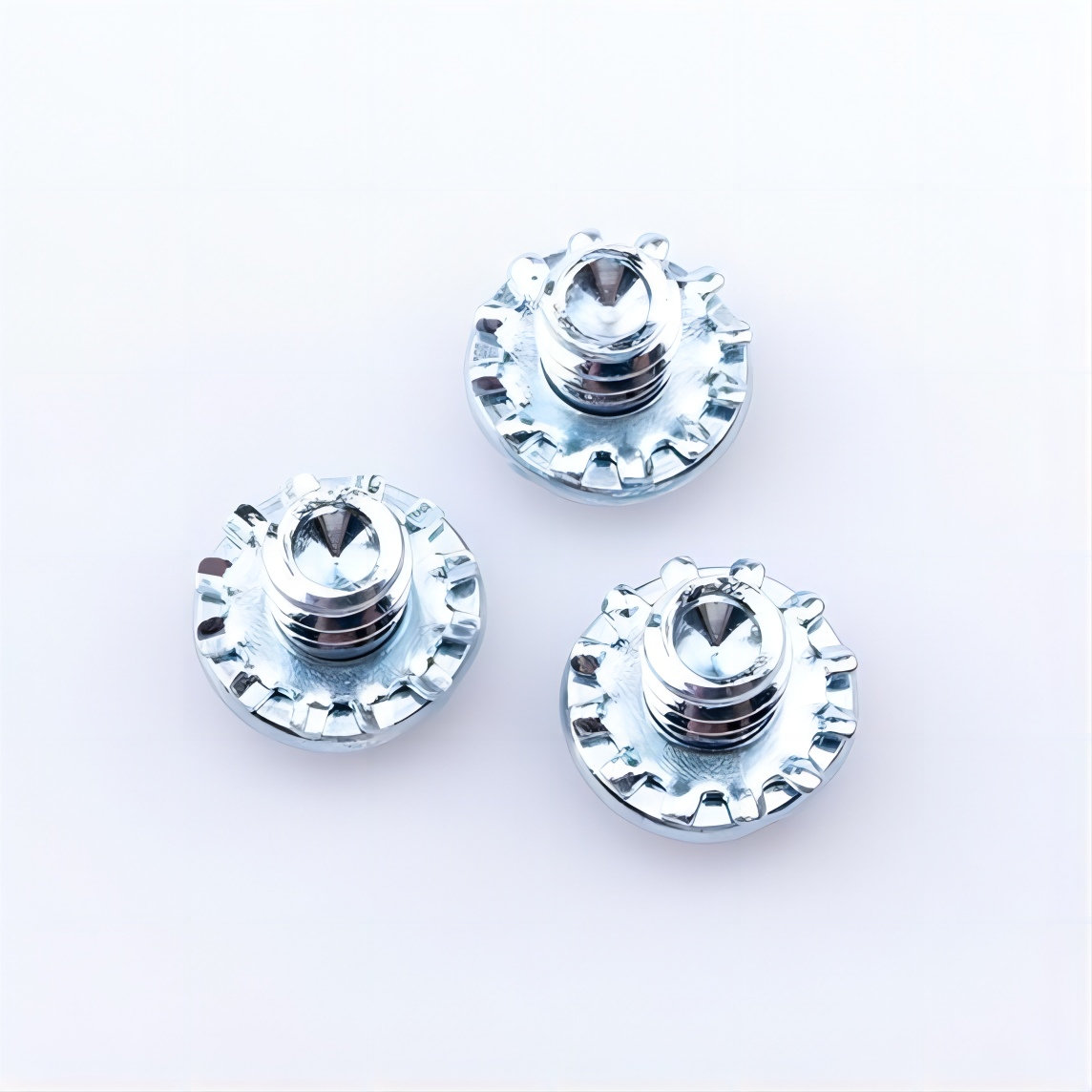 Bottom View Serrated Washer Combination Drive Pan Head Machine Screw M4 M6 Anti-Loosening Fastener